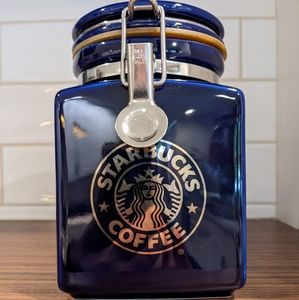 Starbucks Beehouse Colbalt Blue Canister